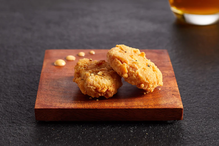 Two chicken nuggets.
