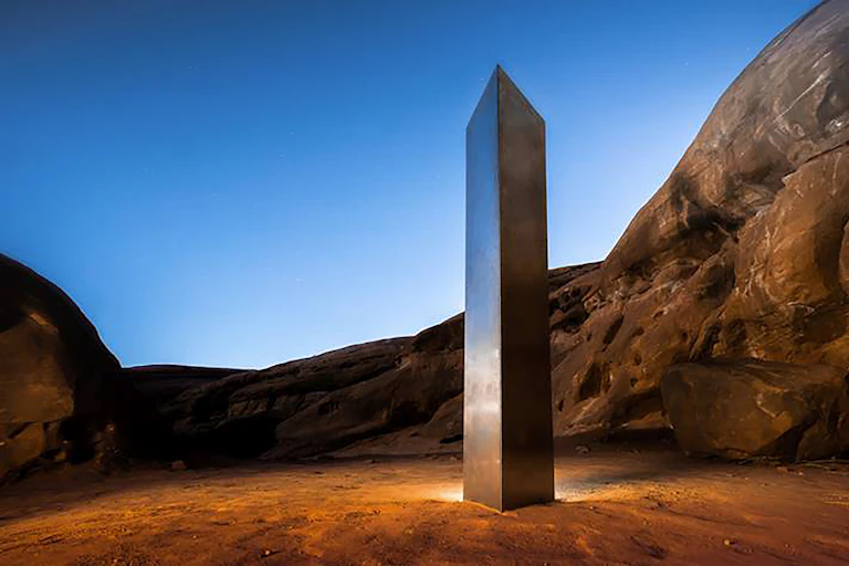 The 'mystery monolith' in Utah.