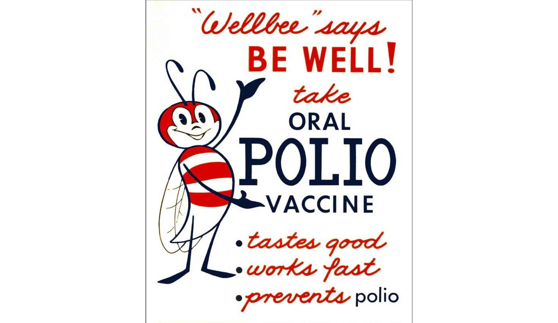 Enfermedades infecciosas derrotadas gracias a las vacunas 5 Cartel de concienciación para la vacuna de la poliomielitis.https://commons.wikimedia.org/wiki/File:Polio_vaccine_poster.jpg