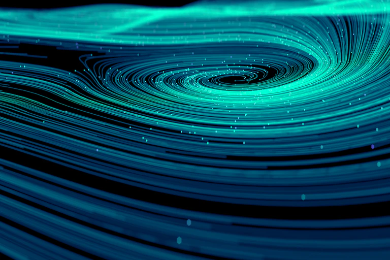 An abstract graphic showing lines in space.