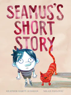 A boy and a cat.