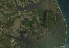 Satellite image of coastal North Carolina