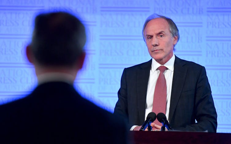 Chief Scientist Alan Finkel at the National Press Club.