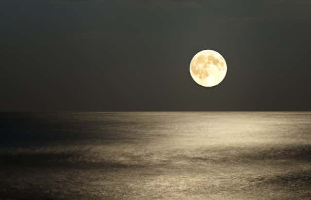 Moonrise over the sea