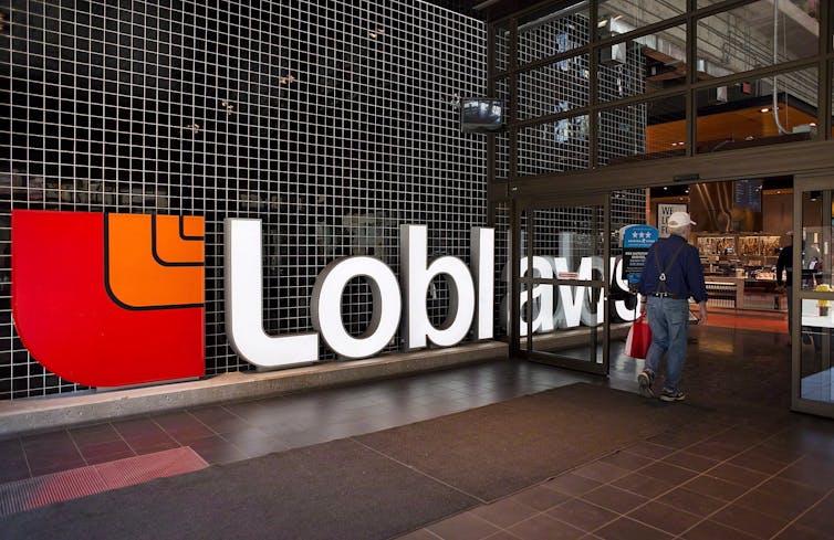 A man walks into a Loblaws store