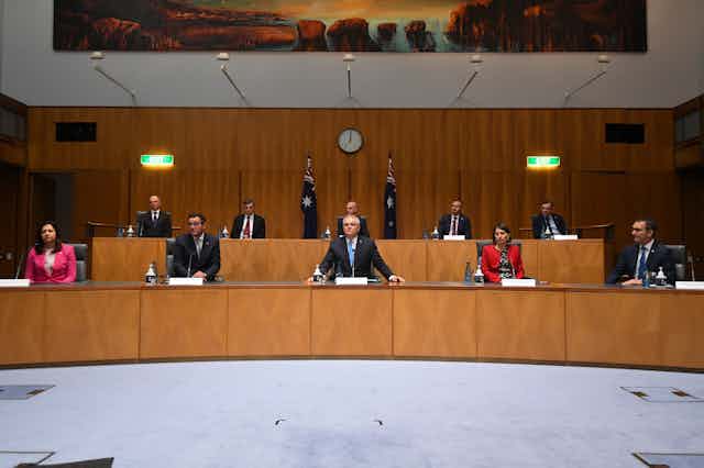 National cabinet, assembled in person
