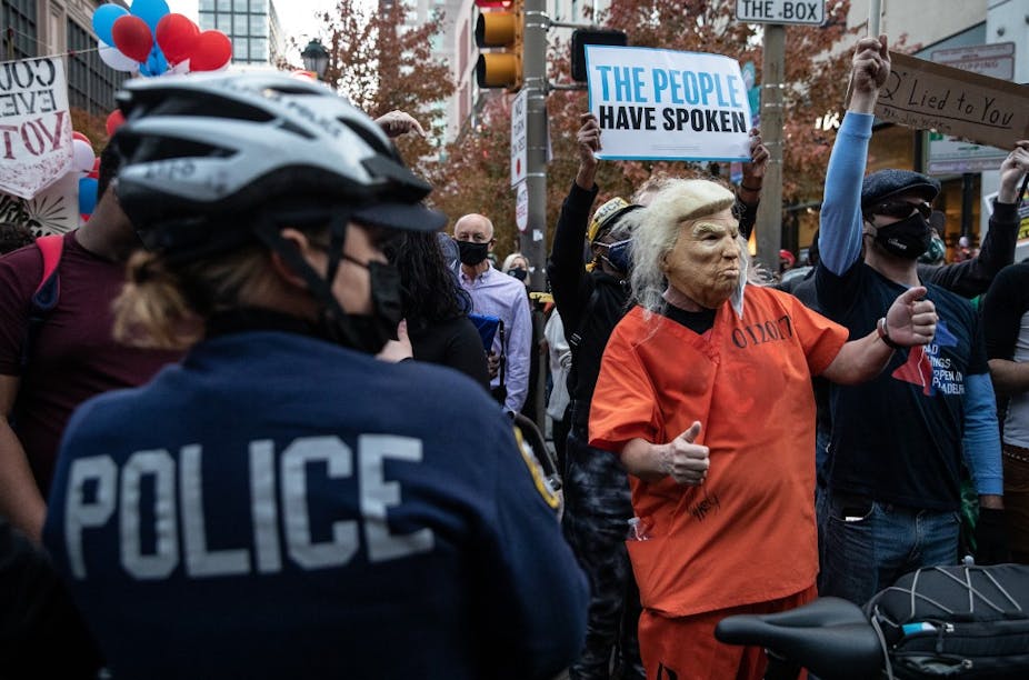 Manifestation anti-Trump le 6 novembre 2020.