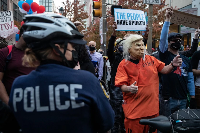 Manifestation anti-Trump le 6 novembre 2020.