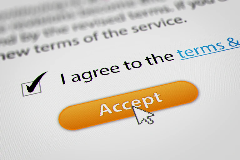 contract on computer screen