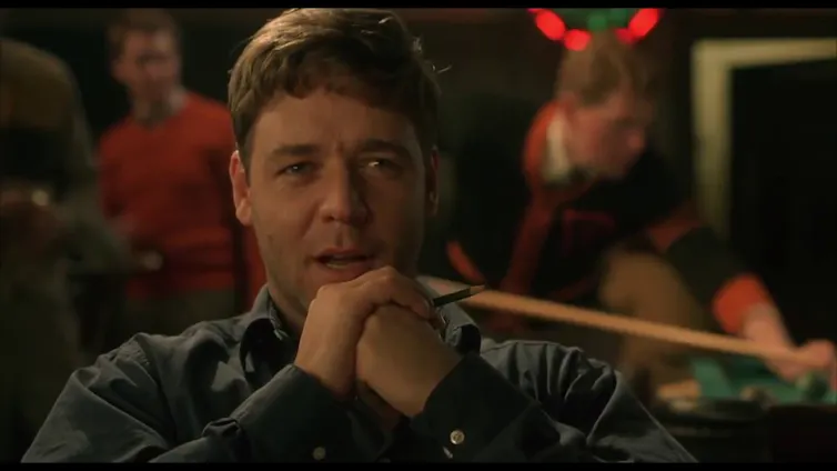 Obligatory image of John Nash (played by Russell Crowe) discussing game theory in the 2001 biographical picture 'A Beautiful Mind'.