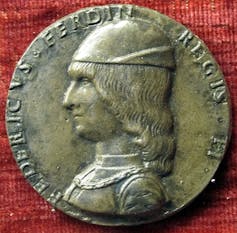 A coin bearing the image of Federico d'Aragona