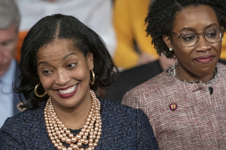 U.S. Reps. Jahana Hayes of Connecticut and Lauren Underwood of Illinois