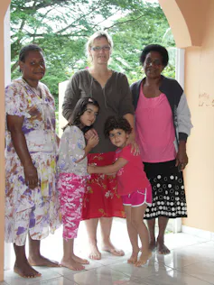 The author and friends in Malekula