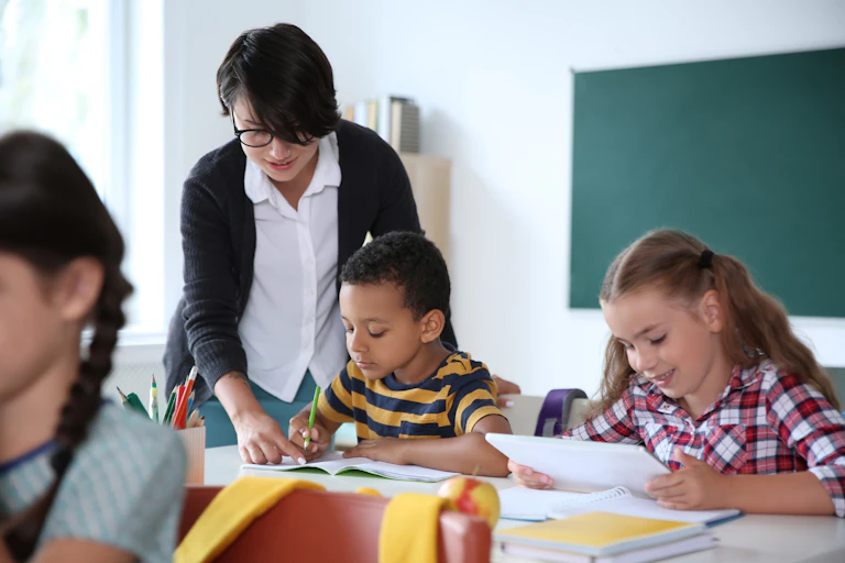 Teaching helping student with a task