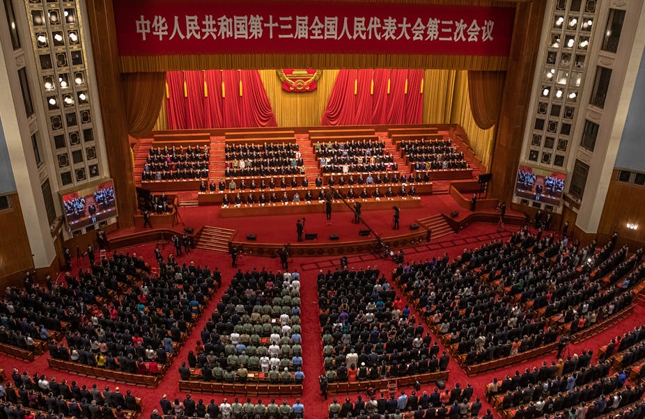 Delegates in China's National People's Congress.