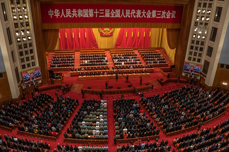 Delegates in China's National People's Congress.