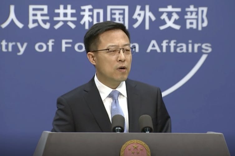 Chinese Foreign Ministry spokesperson Zhao Lijian, at a briefing in Beijing on November 17, says Australia should do something 'to promote mutual trust and cooperation' in response to Australian trade minister Simon Birmingham calling for dialogue and dis
