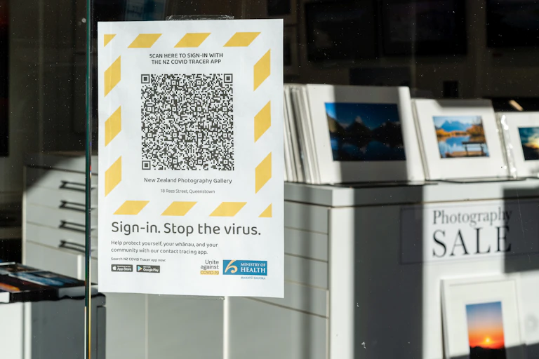 Contact tracing QR code