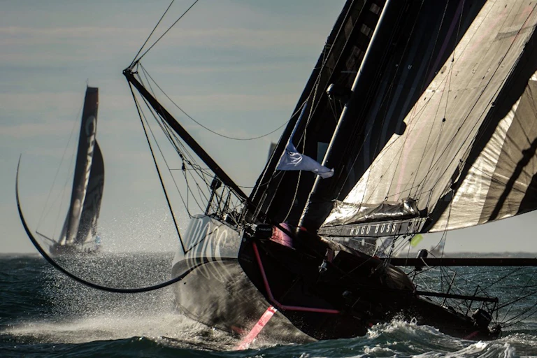 départ du Vendée Globe en solitaire le 8 novembre 2020 au large des Sables-d'Olonne.