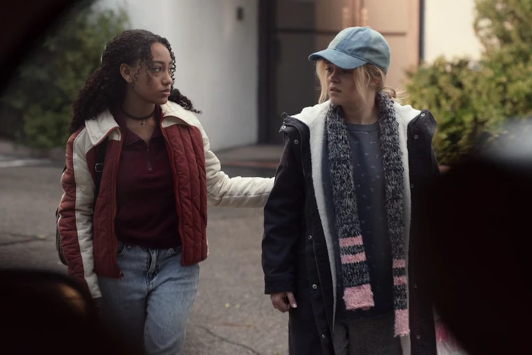 Pearl comforts her friend Lexie in a scene from 'Little Fires Everywhere.'