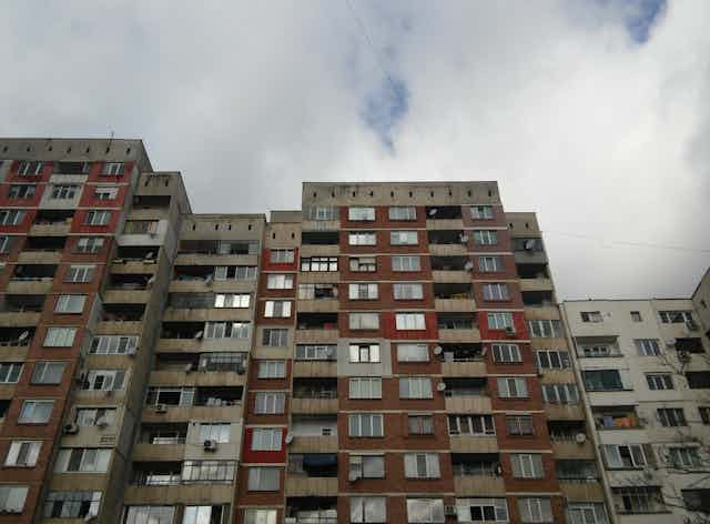 A housing block in Bulgaria. 