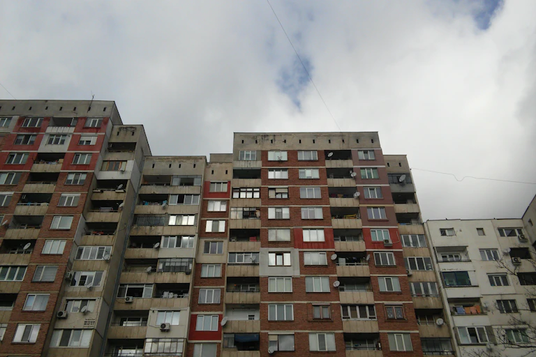 A housing block in Bulgaria.