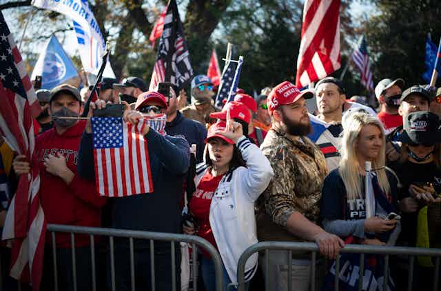 Trump supporters at the Million MAGA March in Washington on Nov. 14, 2020. 