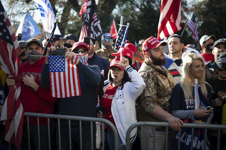 Trump supporters at the Million MAGA March in Washington on Nov. 14, 2020.