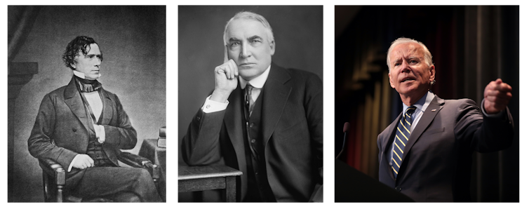 Franklin Pierce, Warren Harding, Joe Biden