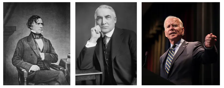 Franklin Pierce, Warren Harding, Joe Biden
