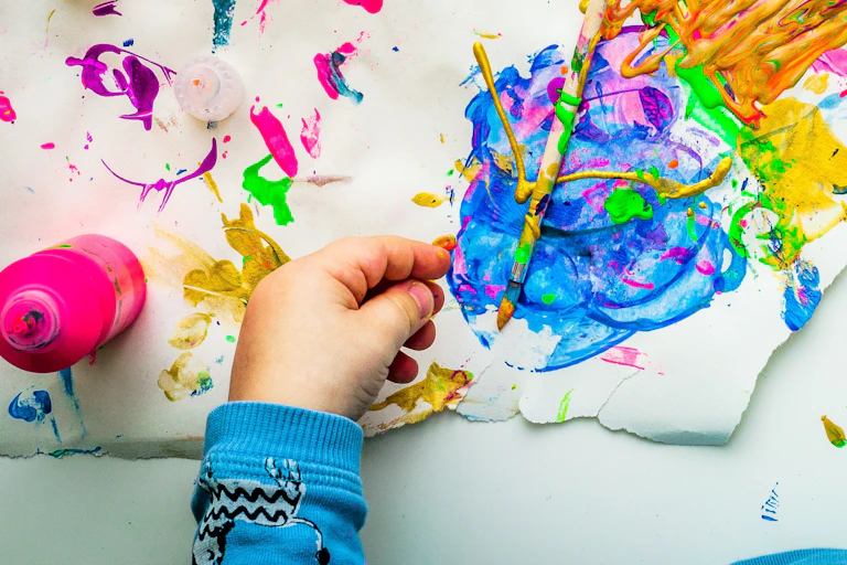 A hand painting.