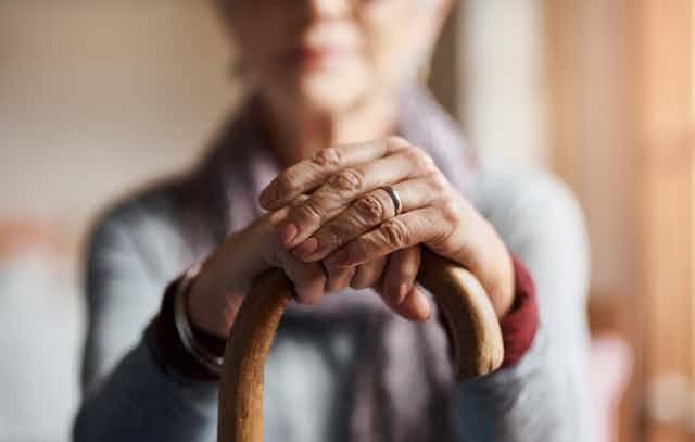 An older woman's hands