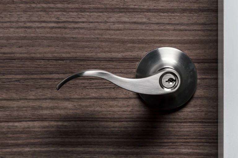 A door handle.