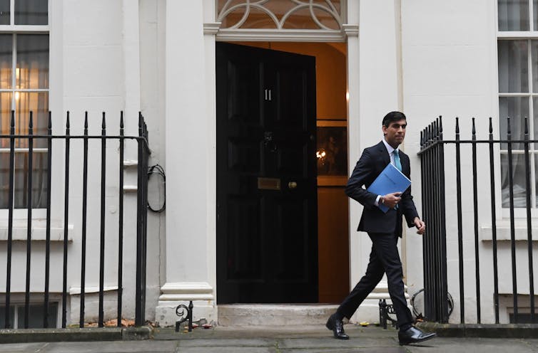 Rishi Sunak leaving 11 Downing STreet