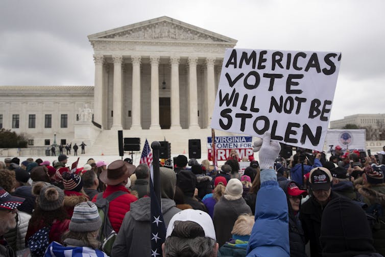 Trump supporters are protesting the Electoral College vote