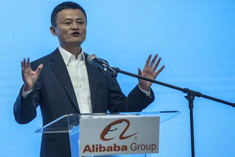 Jack Ma giving a speech