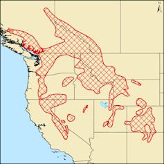 Map of current pika range