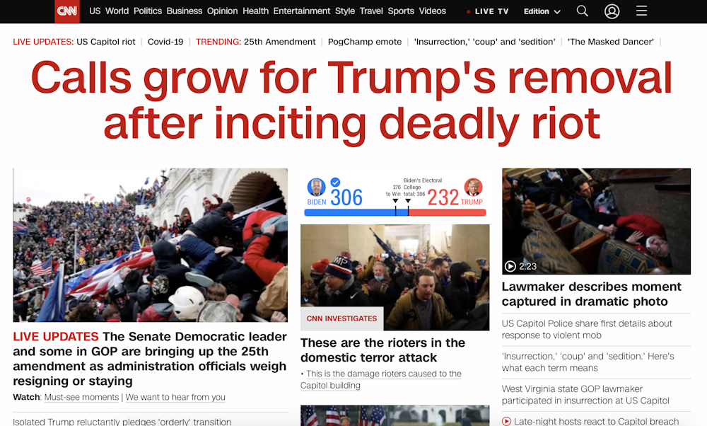 CNN homepage