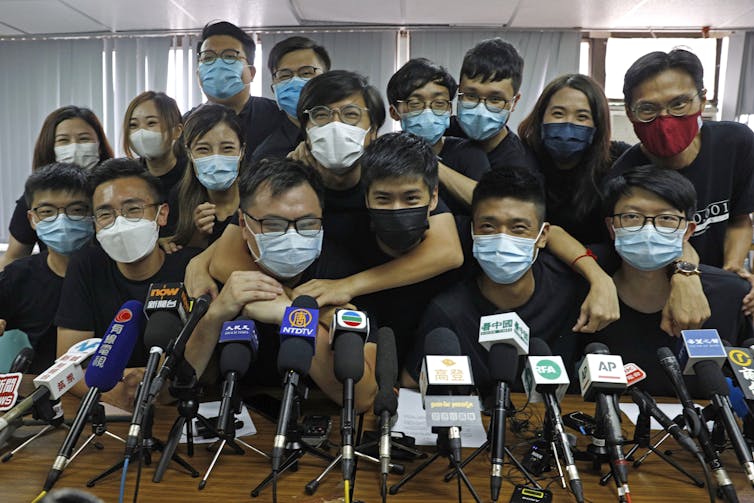 Pro-democracy activists in Hong Kong