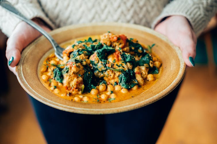 bowl of chickpea curry