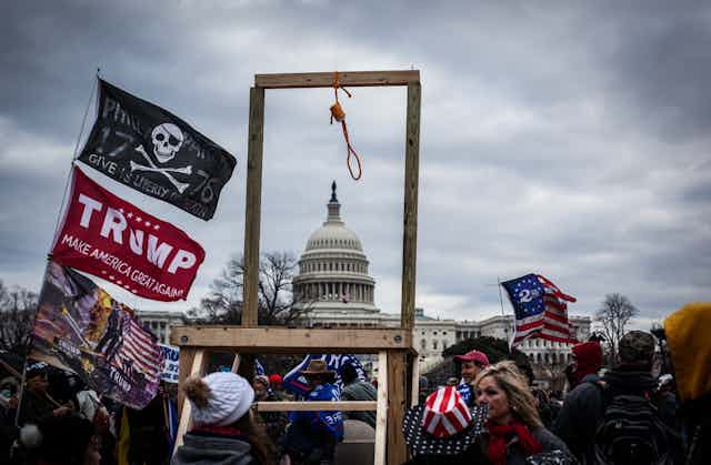 US Capitol storming, gallows, Trump supporters