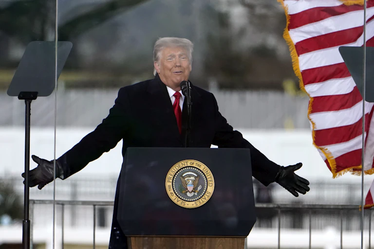 Donald Trump gestures Jan. 6