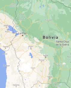 Map of Bolivia