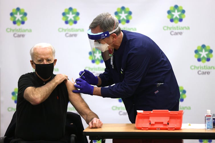 President-elect Biden receives his COVID-19 vaccination shot.