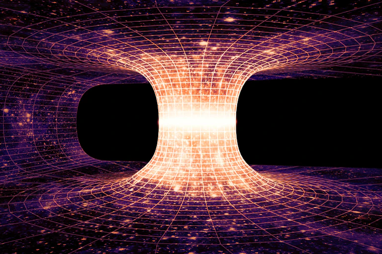 Artist's impression of a wormhole.