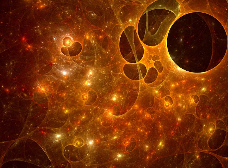 Artist's impression of a quantum foam.