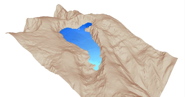 A computer model of a 12,000-year-old glacier in the Iberian peninsula.