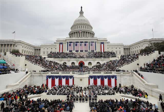 The U.S. Capitol during President Donald Trump's 2017 inauguration