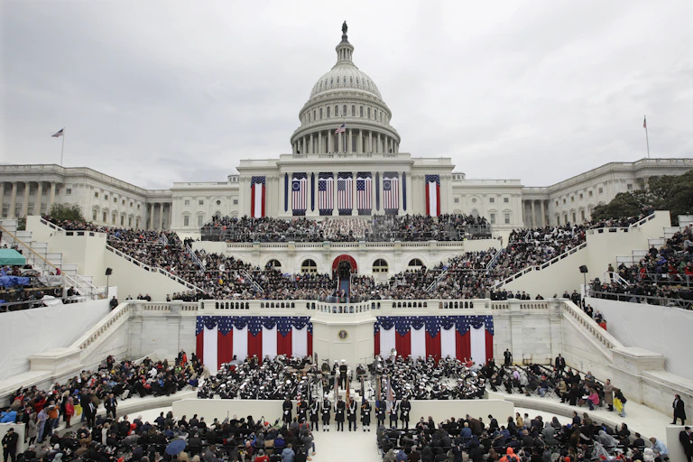 The U.S. Capitol during President Donald Trump's 2017 inauguration