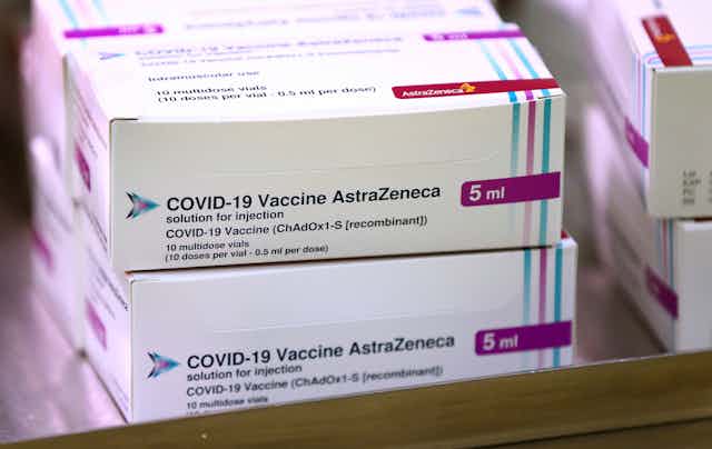 Doses of the Oxford-AstraZeneca COVID vaccine